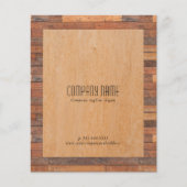 Rustikales Braunholzplättchen Flyer (Vorne)