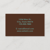 Rustikales Braunleder-Western-Landkreuz Visitenkarte (Rückseite)