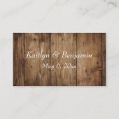 Rustikales Braunwald, SkriptWedding Website Detail Begleitkarte (Rückseite)