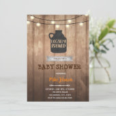 Rustikales Brauthema Geburtstagseinladung Einladung (Stehend Vorderseite)