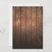 Rustikales Brauthema Geburtstagseinladung Einladung (Rückseite)