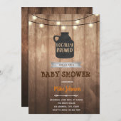 Rustikales Brauthema Geburtstagseinladung Einladung (Vorne/Hinten)