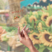 Rustikales Brautparty Acryleinladungen