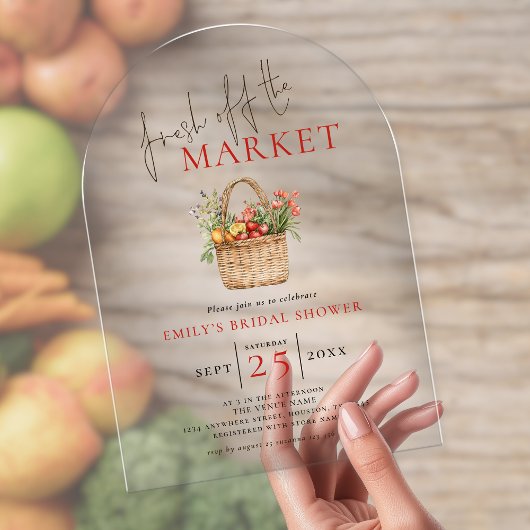 Rustikales Brautparty Acryleinladungen