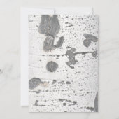 Rustikales Brautparty Aspen Bark und Blätter Einladung (Rückseite)