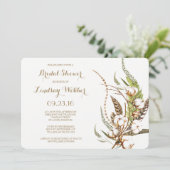 Rustikales Brautparty aus Baumwolle Einladung (Stehend Vorderseite)