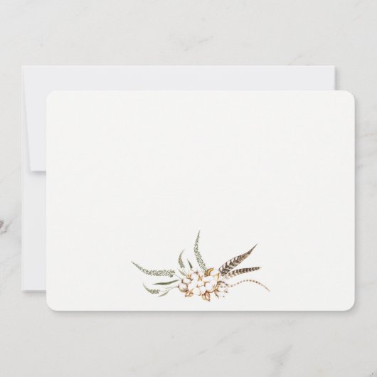 Rustikales Brautparty aus Baumwolle Einladung (Rückseite)