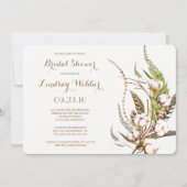 Rustikales Brautparty aus Baumwolle Einladung (Vorderseite)