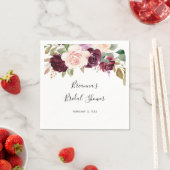 Rustikales Brautparty aus Blüten und Botanischen B Serviette (Beispiel)