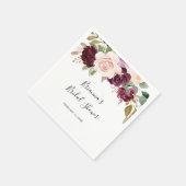 Rustikales Brautparty aus Blüten und Botanischen B Serviette (Ecke)