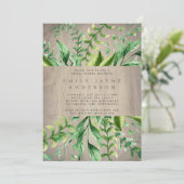 Rustikales Brautparty aus Holz Einladung (Stehend Vorderseite)