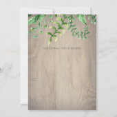 Rustikales Brautparty aus Holz Einladung (Rückseite)