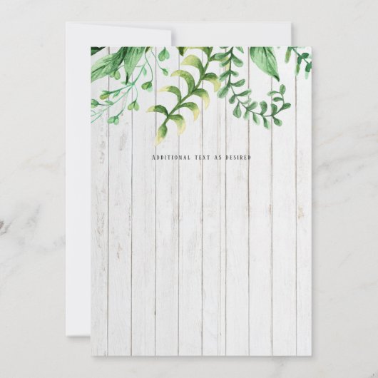 Rustikales Brautparty aus Holz Einladung (Rückseite)