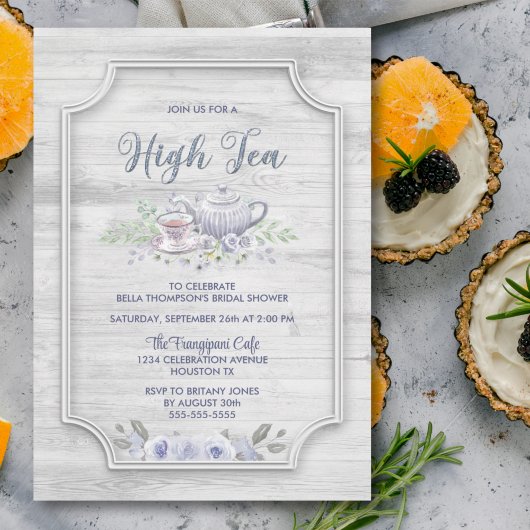 Rustikales Brautparty aus Holz Einladung