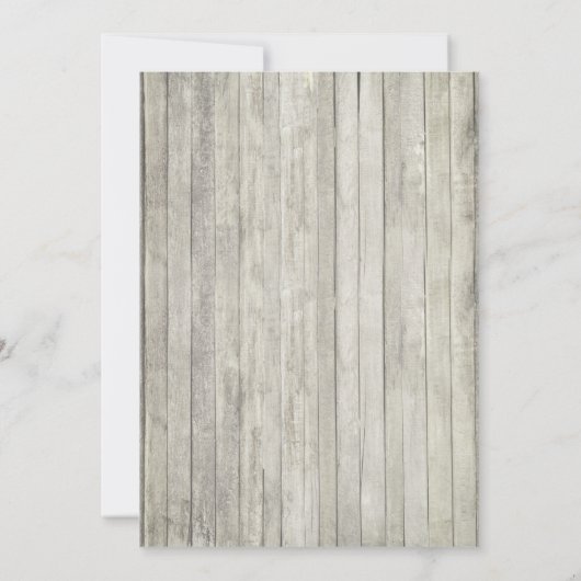 Rustikales Brautparty aus Holz mit Strandleuchten Einladung (Rückseite)