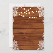 Rustikales Brautparty aus Holz und Streichhölzern Einladung (Rückseite)
