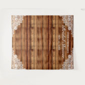 Rustikales Brautparty aus Holz und Weiß Wandteppich (Vorderseite (Horizontal))