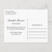 Rustikales Brautparty aus Holz und Weißspitzen Ankündigungspostkarte (Rückseite)