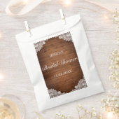 Rustikales Brautparty aus Holz und Weißspitzen Geschenktütchen (Ausgeschnitten)