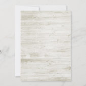 Rustikales Brautparty aus Holzflorenstreifen Einladung (Rückseite)