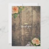 Rustikales Brautparty aus Holzflorenstreifen Einladung (Rückseite)