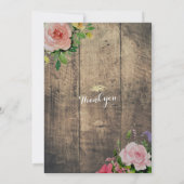 Rustikales Brautparty aus Holzflorenstreifen Einladung (Rückseite)