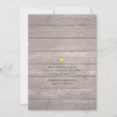 Rustikales Brautparty aus Holzflorenstreifen Einladung (Rückseite)