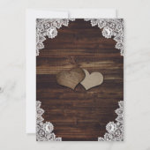 Rustikales Brautparty aus Landholz Einladung (Rückseite)