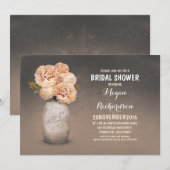 Rustikales Brautparty aus Mauermauerwerk Einladung (Vorne/Hinten)