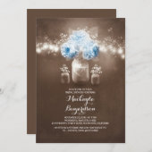 Rustikales Brautparty aus Maurerkirsche Einladung (Vorne/Hinten)