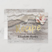 Rustikales Brautparty aus Stallholz Einladungspostkarte (Vorne/Hinten)