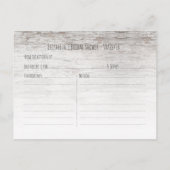 Rustikales Brautparty aus Stallholz Einladungspostkarte (Rückseite)