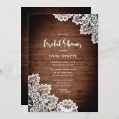 Rustikales Brautparty aus Weißholz Einladung (Vorne/Hinten)