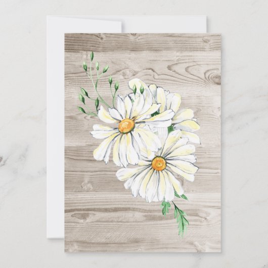 Rustikales Brautparty aus Weißholz Einladung (Rückseite)