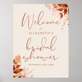 Rustikales Brautparty Begrüßungszeichen Poster