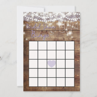 Rustikales Brautparty Bingo Game