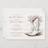 Rustikales Brautparty Blumencowgirl Stiefel Einladung (Vorderseite)