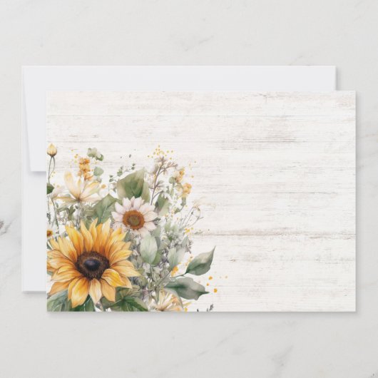 Rustikales Brautparty Blumencowgirl Stiefel Einladung (Rückseite)