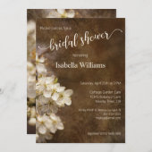 Rustikales Brautparty Bohemischer Blüten Einladung (Vorne/Hinten)