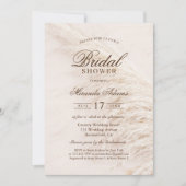 Rustikales Brautparty Boho Pampas Grass Einladung (Vorderseite)