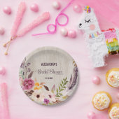 Rustikales Brautparty Boho Party Plate Pappteller (Party)