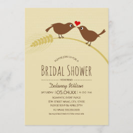 Rustikales Brautparty| Country Love Birds Template Einladung