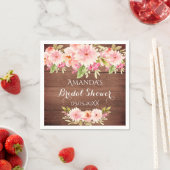 Rustikales Brautparty Dahlia Blume braun Serviette (Beispiel)