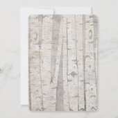 Rustikales Brautparty der Weißen Birken Einladung (Rückseite)