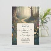 Rustikales Brautparty des Waldes Einladung (Stehend Vorderseite)