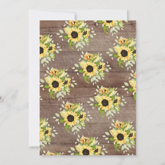 Rustikales Brautparty Einladung (Rückseite)