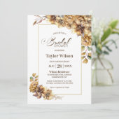 Rustikales Brautparty Einladung (Stehend Vorderseite)