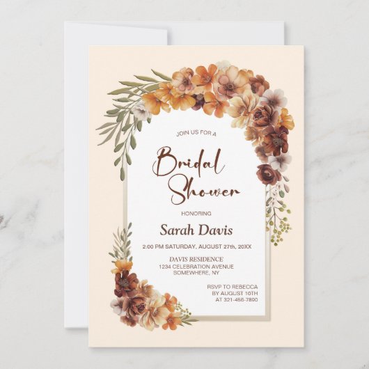 Rustikales Brautparty Einladung (Vorderseite)