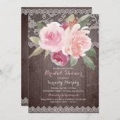 Rustikales Brautparty Einladung (Vorne/Hinten)