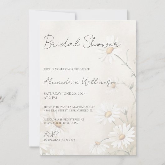 Rustikales Brautparty Einladung (Vorderseite)